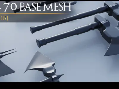 70 Models Of Weapons - Cold Weapons-Low Poly - UV- Vol 05 Low-poly 3D model
