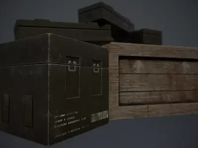 Military Crates Collection Low-poly 3D model