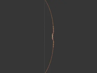 Medieval Common Weapon Bow and Arrow Low-poly 3D model