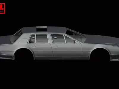 Aston Martin Lagonda Series 2 1976-1985 - Car Body Shell 3D print model