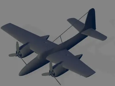 F7F-3 Tigercat 3D model