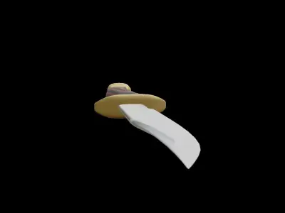 Hunting Knife Muella Bowe Low-poly 3D model