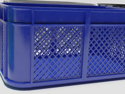 Plastic Crates Low-poly 3D model