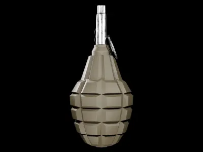 F-1 Grenade - made in Blender Low-poly 3D model