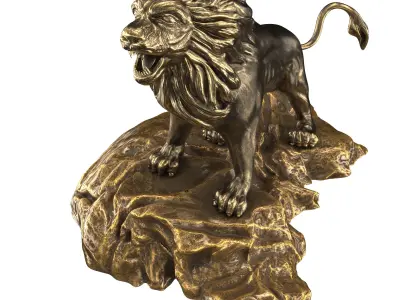 lion statue 3D print model