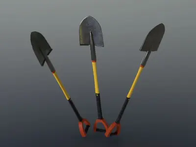 Shovel - Modern Low-poly 3D model