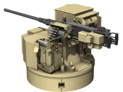 Remote weapon station RWS - Browning M2 3D model