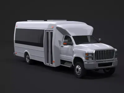 Modern Shuttle Bus 3D model