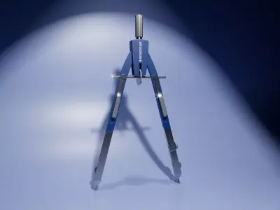 Compass for drawing circles 3D model