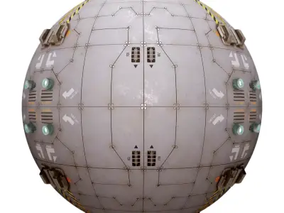 PBR Sci-Fi Industrial Texture 54 Low-poly 3D model