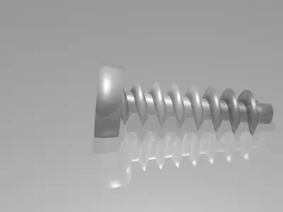 Screw silver spiral Free 3D model