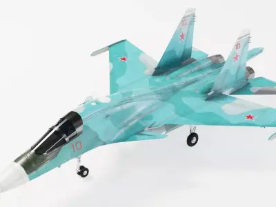 Sukhoi SU 34 Fullback Free low-poly 3D model