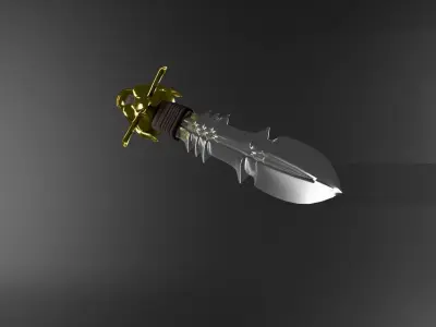 Sword Low-poly 3D model 11