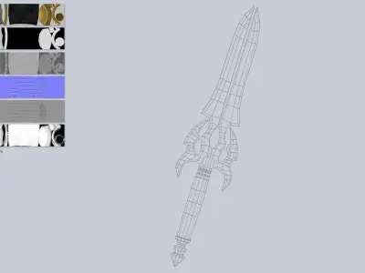 Fantasy dagger Low-poly 3D model