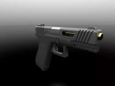 Tactical pistol ver 1 Low-poly 3D model