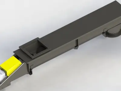 SCREW CONVEYOR 315X2600 mm 3D model