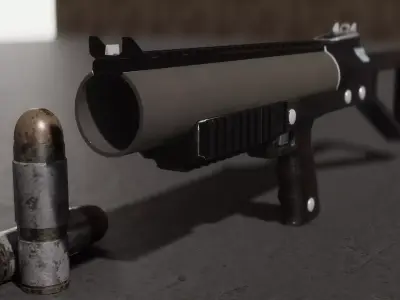 Grenade Launcher GL37 - Game-Ready Free low-poly 3D model
