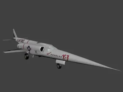 Douglas X 3 Stiletto Low-poly 3D model