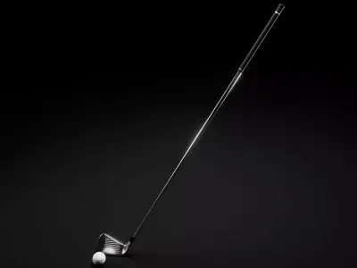 Golf Club Ball Low-poly 3D model