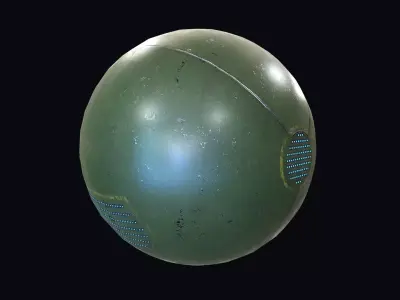 Reconnaissance Sphere Drone PBR Low-poly LODs 3D model