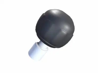 Industrial Knob Low-poly 3D model get