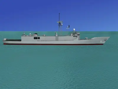 FFG 06 Adelaide Class Frigate HMAS Newcastle 3D model