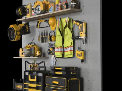 hand tools set 4 3D model