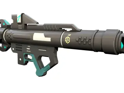 3D model SCI-FI BAZOOKA Low-poly 3D model