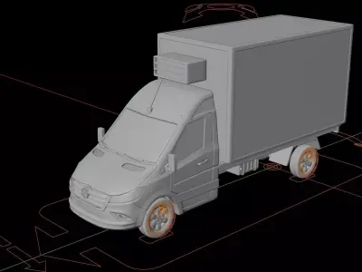 Mercedes Benz eSprinter Box Truck  3D model