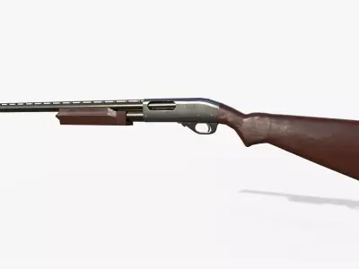 Shotgun Remington 870 Low-poly 3D model