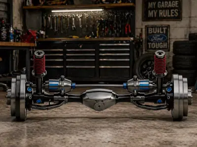 Realistic Car Suspension Axle System 3D model