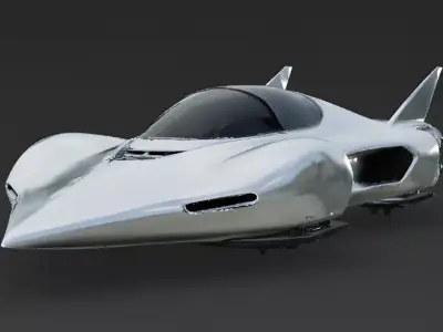Realistic Galactic Speeder 3D Model Low-poly 3D model