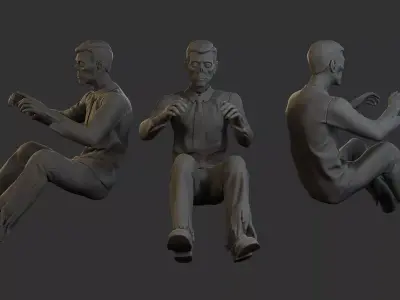 Casual Male Zombie CZ5 Pack1 3D print model