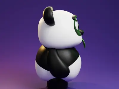 PANDA CARTON STYLISED 3D model