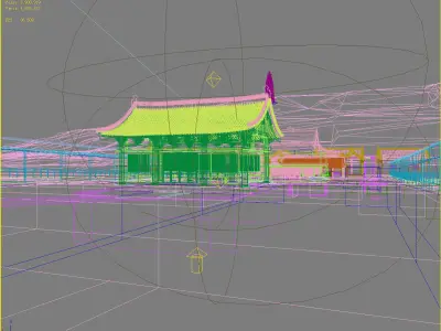 Chinese Style Architecture 3D model 5