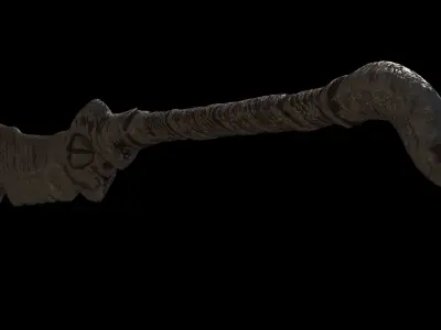 Old Weapon Sword04 Low-poly 3D model