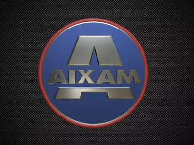aixam logo 3D model by 3dlogoman