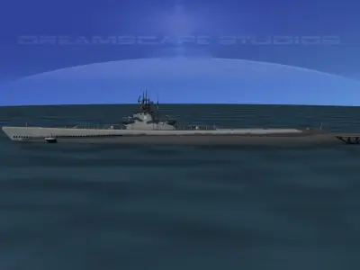 Balao Class Submarine USS Archerfish SS311 3D model