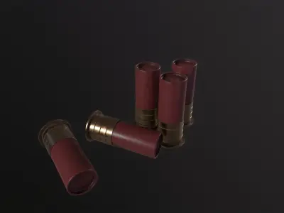 Shotgun shells 3D Model Low-poly 3D model