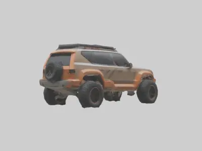 Custom Offroad SUV model Low-poly 3D model