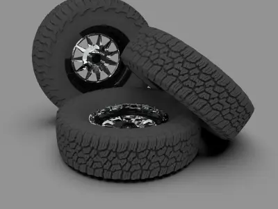 Generic Off-Road Metal Wheel 3D model