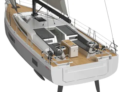 Beneteau Oceanis 51 Sailing Yacht 3D model