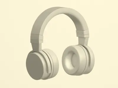 Futuristic Wireless Headphones - Innovative Design 3D model