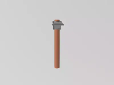 Stylized Low-Poly Pickaxe Low-poly 3D model
