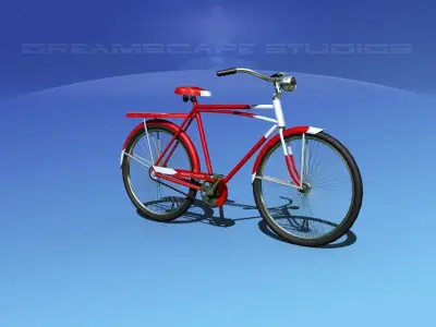 Classic 1955 Mens Bicycle 3D model