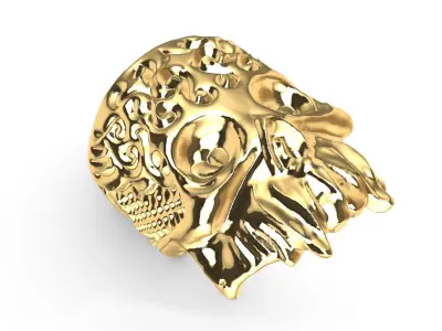 Exclusive customized Skull ring for 3Dprint 3D print model