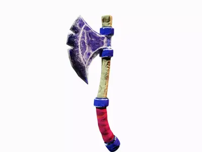 battle axe 3D model 10