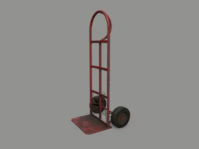 Trolley hand truck Low-poly 3D model