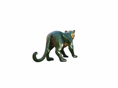 A Wild Jaguar Live  The Forest 3d Render 3D model purchase