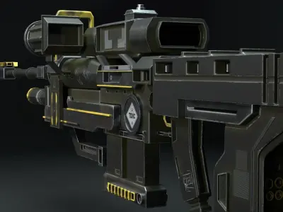 Sniper Game Weapon 3D model
